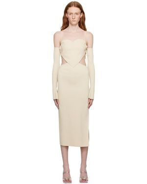 Mach & Mach Heart Midi Dress - Black