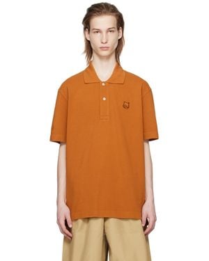 Maison Kitsuné ボールド フォックスヘッド ポロシャツ - オレンジ