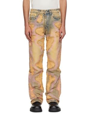 Who Decides War Stud Distressed Jeans - Blue