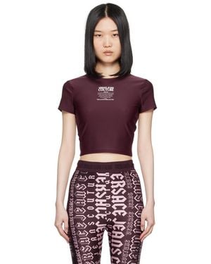 Versace Jeans Couture バーガンディ Warranty Logo Tシャツ - レッド