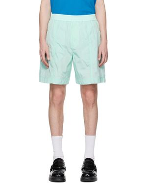 WOOYOUNGMI Blue Panelled Shorts