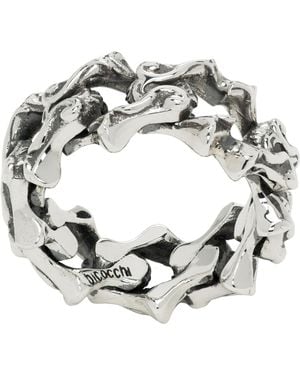 Emanuele Bicocchi Arabesque Sharp Link Ring - Metallic