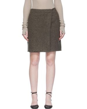 Lemaire カーキ Wrapover ミニスカート - ブラック