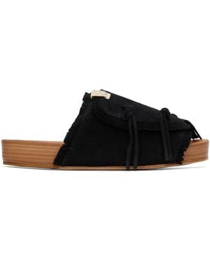 Visvim Christo Shaman-Folk Sandals - Black