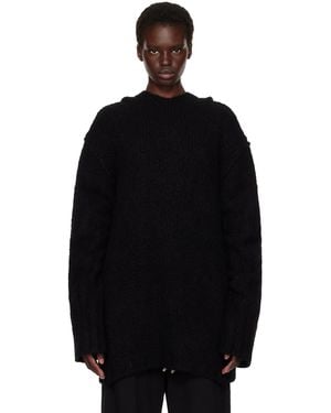 Rick Owens Tower Oversized Hoodie - Black