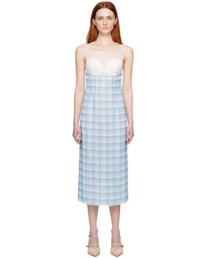 Juneyen Check Midi Dress - Black