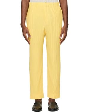 Homme Plissé Issey Miyake Monthly Colours March Trousers - Yellow