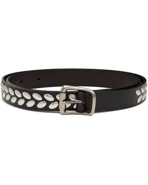 Lemaire Almond Stud 20 Belt in Black | Lyst