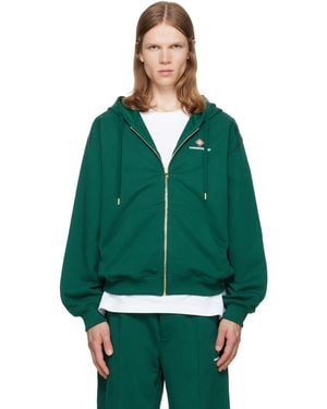 CASABLANCA Sport Type Zip‑Up Hoodie - Green