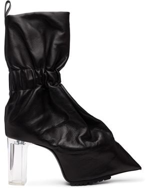 Rick Owens Tower Pull-On Cuffed Taquito Boots - Black