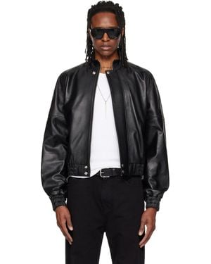 Lu'u Dan Blouson Leather Jacket - Black