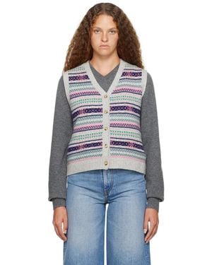 Caro Editions Jacquard Cardigan - Multicolour