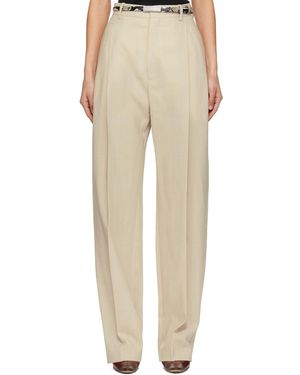 Wardrobe NYC Light Mid Rise Trousers - Natural