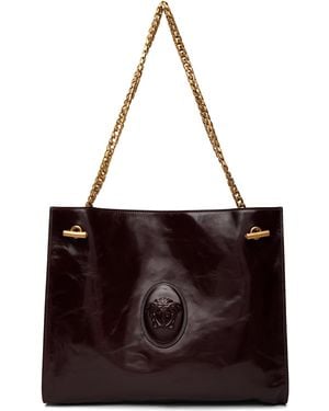 Versace Burgundy Medium Calf Leather Bag - Brown