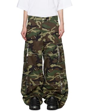 Vetements Paneled Camo Cargo Pants - Green