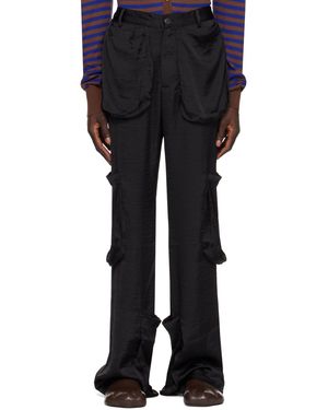 Edward Cuming Patch Pocket Cargo Pants - Black