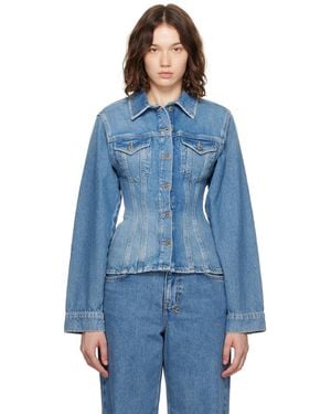 Ksubi Cinched Crop Tru Vintage Jacket - Blue