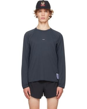 Satisfy Auralite Uv Long Running T‑Shirt - Blue