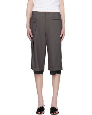 OPEN YY Wrap Over Shorts - Black