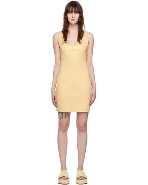 Stand Studio Yellow Sawyer Faux-leather Minidress - Black