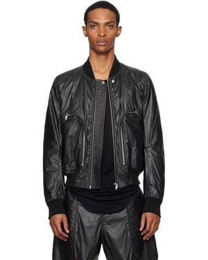 Rick Owens Bauhaus Flight Bomber Jacket - Black