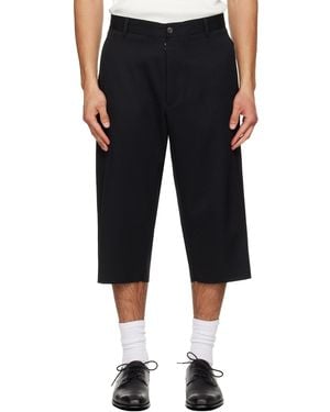 MM6 by Maison Margiela Virgin Wool Shorts - Black