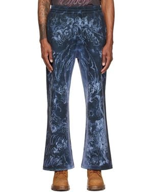 we11done Tattoo Printed Sweatpants - Blue
