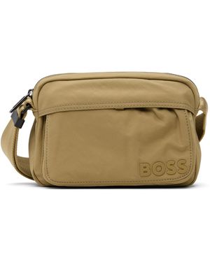 BOSS Nylon Logo Patch Pouch - Green