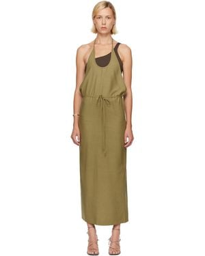 Baserange Apron Midi Dress - Green