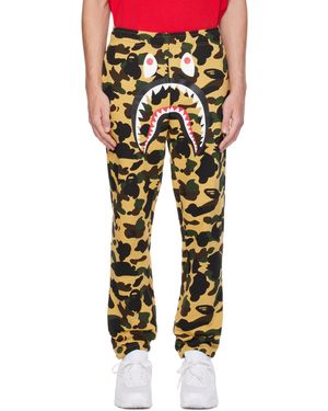 A Bathing Ape 1St Camo Shark Joggers - Yellow