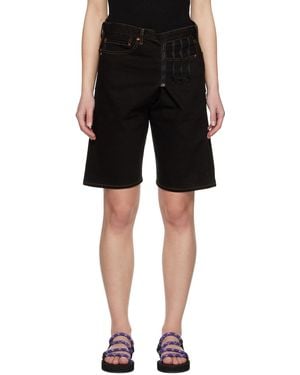 Bless Upcycled Denim Shorts - Black