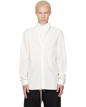 Rick Owens Off- Tower Island Shirt - White