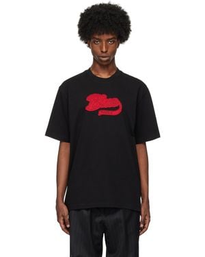 Bluemarble ブラック Varsity Tシャツ