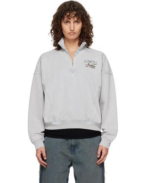 Amiri 'Hopes & Dreams' Half Zip Crew Jumper - Grey