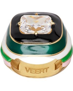 Veert 'The Multi Enamel' Ring - Green