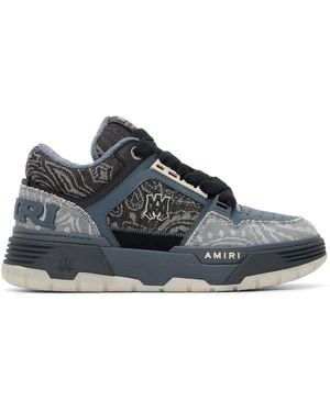 Amiri Bandana Jacquard Ma-1 Trainers - Black