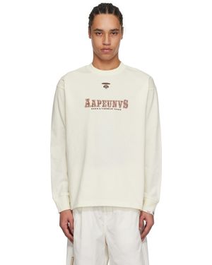 Aape By A Bathing Ape Off- 'Aape' Theme Main Long Sleeve T-Shirt - Multicolour