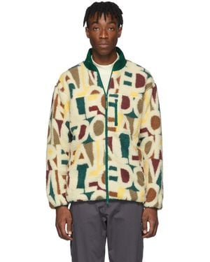 Aimé Leon Dore Blown Print Full Zip Polar Fleece - Green