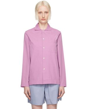 Tekla Long Sleeve Pyjama Shirt - Pink