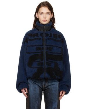 Y. Project Paris' Best Jacquard Fleece Jacket - Blue