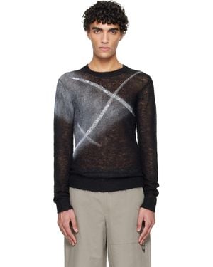 HELIOT EMIL Fluxus Crewneck Jumper - Black