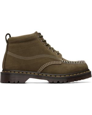 Dr. Martens Khaki Lowell Chukka Nubuck Moc Toe Boots - Brown