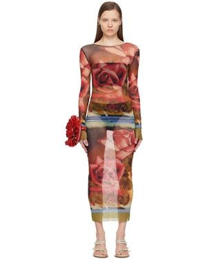 Jean Paul Gaultier Roses Maxi Dress - Orange