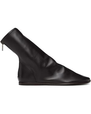 Lemaire Flat Glove Ankle Boots - Black