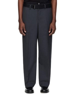 Sacai Suiting & Denim Trousers - Black