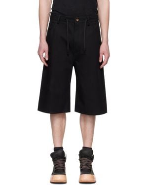 A Diciannoveventitre Mark Denim Shorts - Black