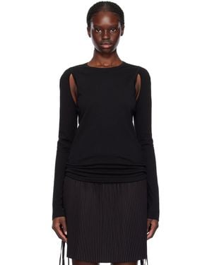 Helmut Lang ブラック カットアウト トップス