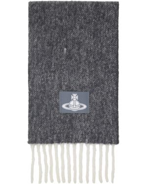 Vivienne Westwood Logo Patch Scarf - Grey