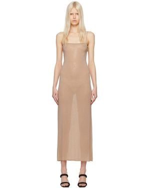 Alexander Wang Beige Bead Midi Dress - Black