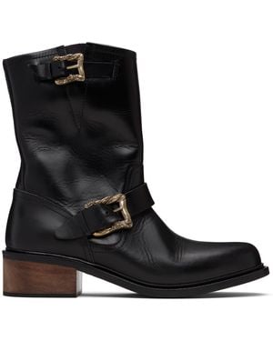Enfants Riches Deprimes Calfskin Engineer Boots - Black